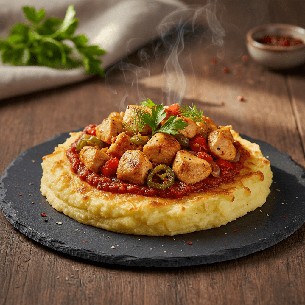 Fırında Patates Püreli Tavuk Sote tarifi görseli - 4 kişilik, 524 TL maliyet
