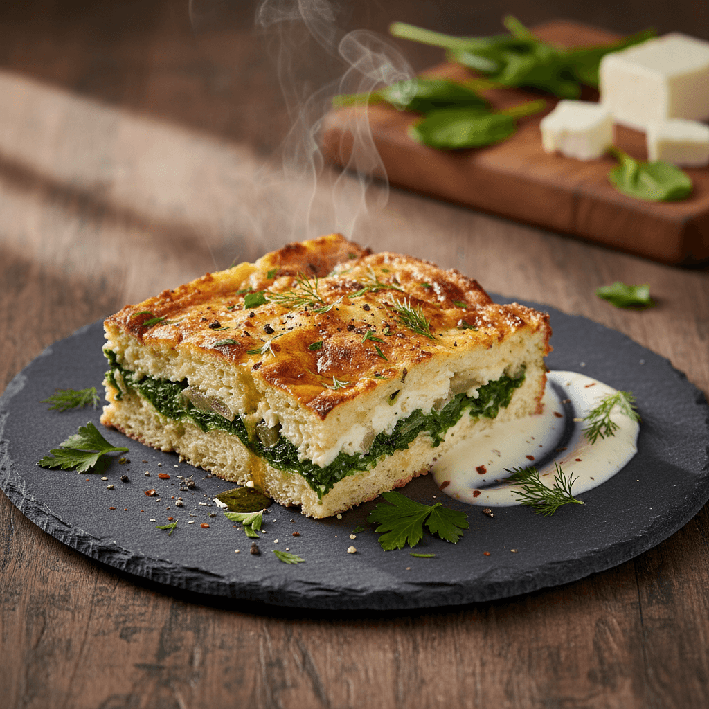 Ispanaklı Peynirli Strata tarifi görseli - 6 kişilik, 348 TL maliyet