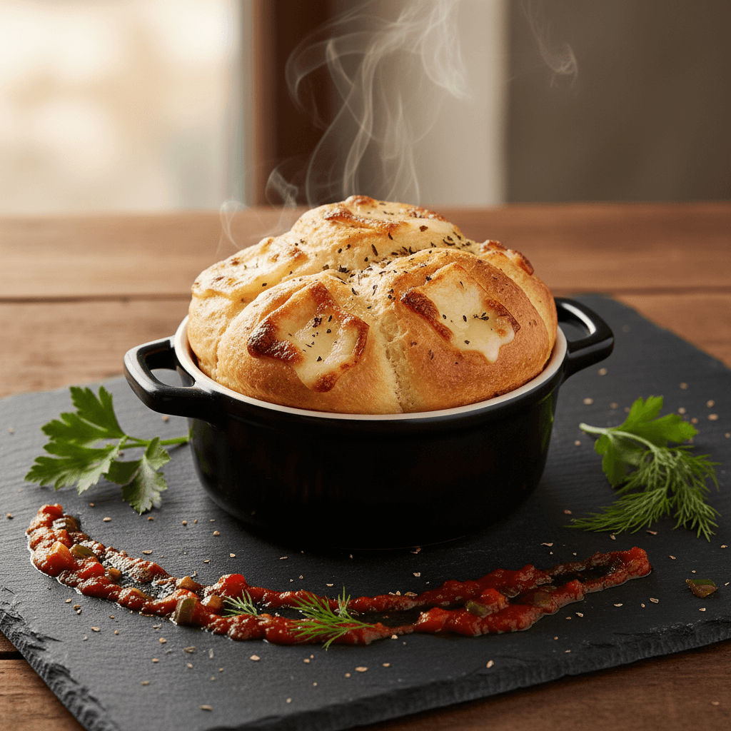 Kaşarlı Popover tarifi görseli - 2 kişilik, 75 TL maliyet
