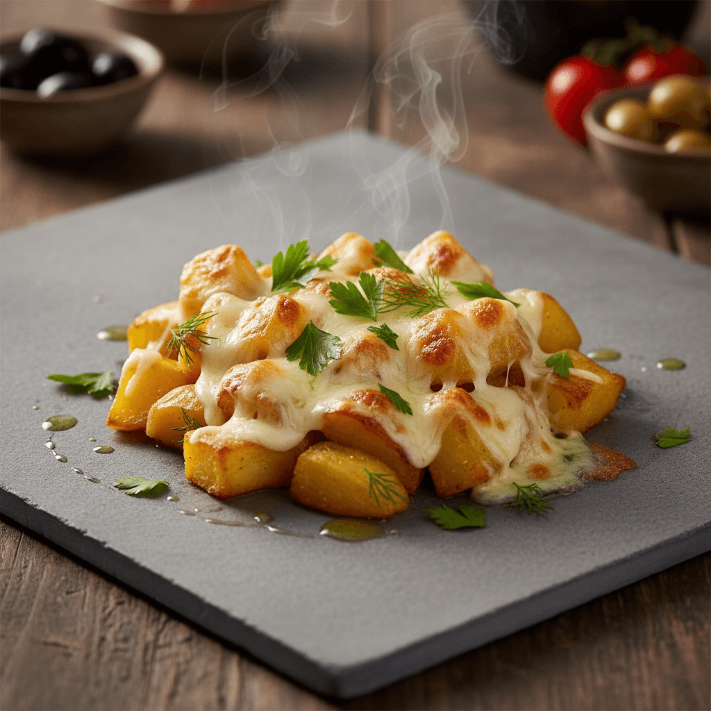 Kahvaltılık Kaşarlı Patates Kavurma tarifi görseli - 2 kişilik, 74 TL maliyet