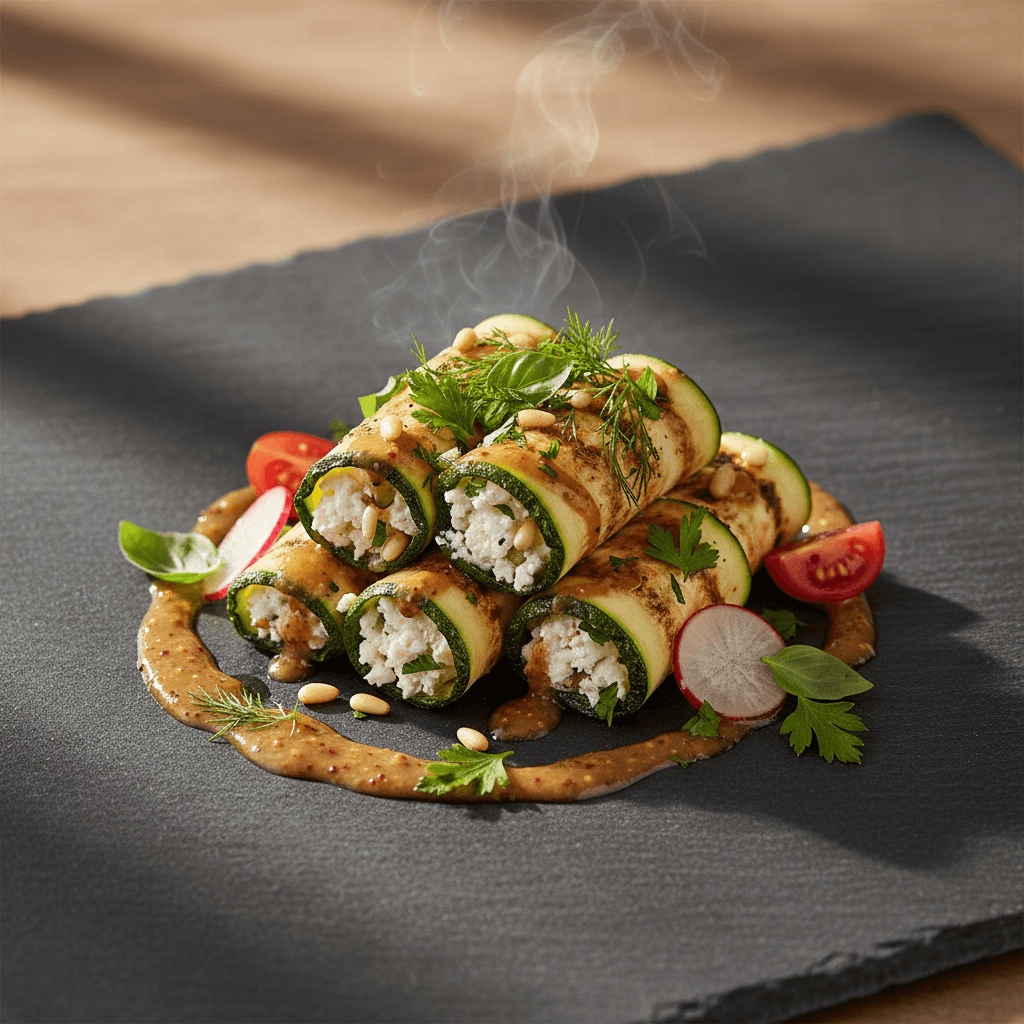 Peynirli Izgara Kabak Ruloları tarifi görseli - 4 kişilik, 131 TL maliyet