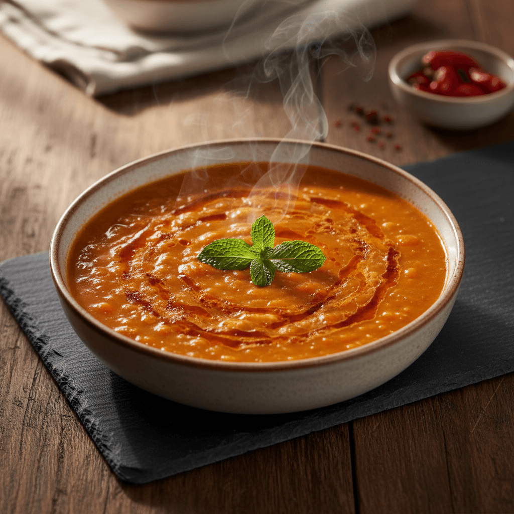 Soslu Mercimek Çorbası tarifi görseli - 4 kişilik, 65 TL maliyet