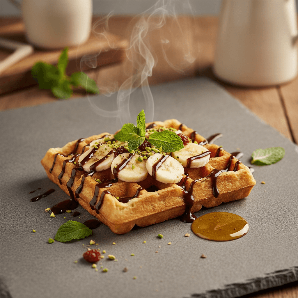 Yulaflı Muzlu Waffle tarifi görseli - 2 kişilik 47 TL