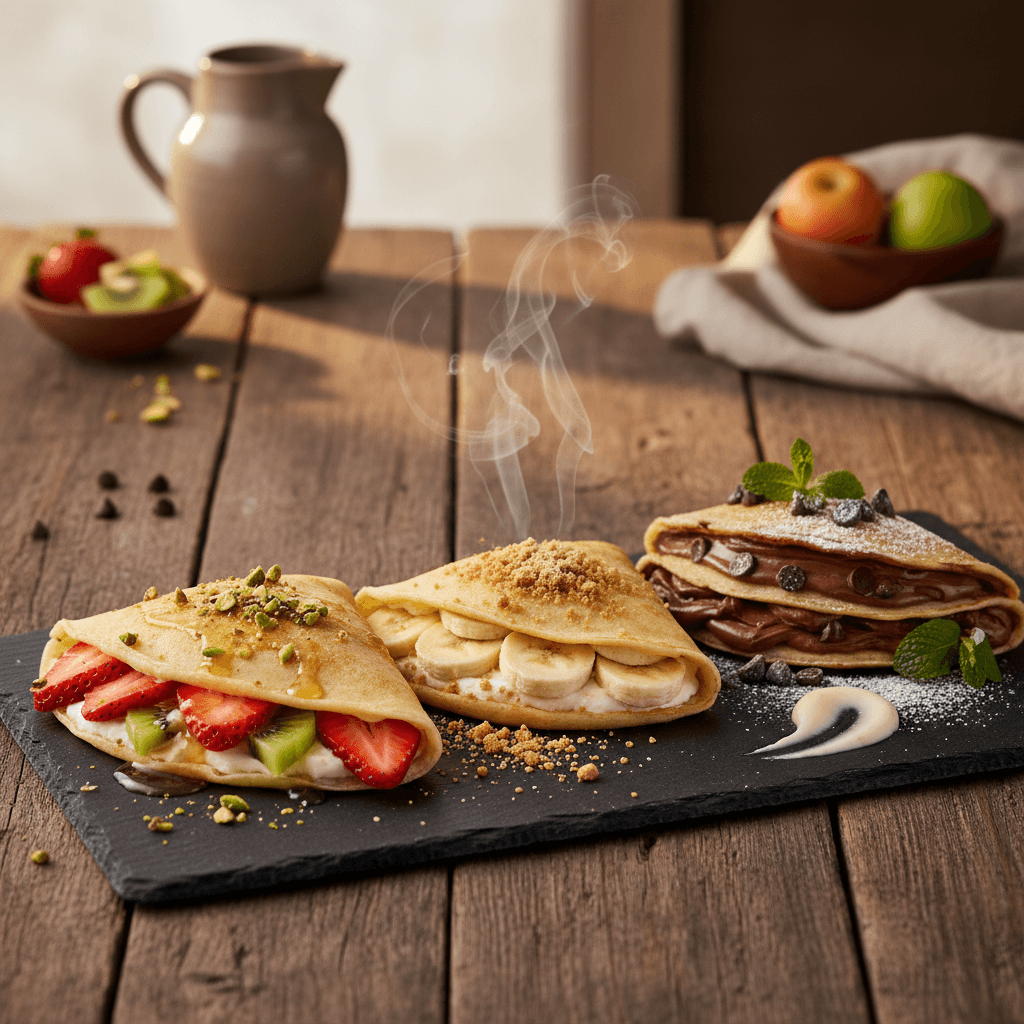 Üç Çeşit Krep tarifi görseli - 3 kişilik, 415 TL maliyet