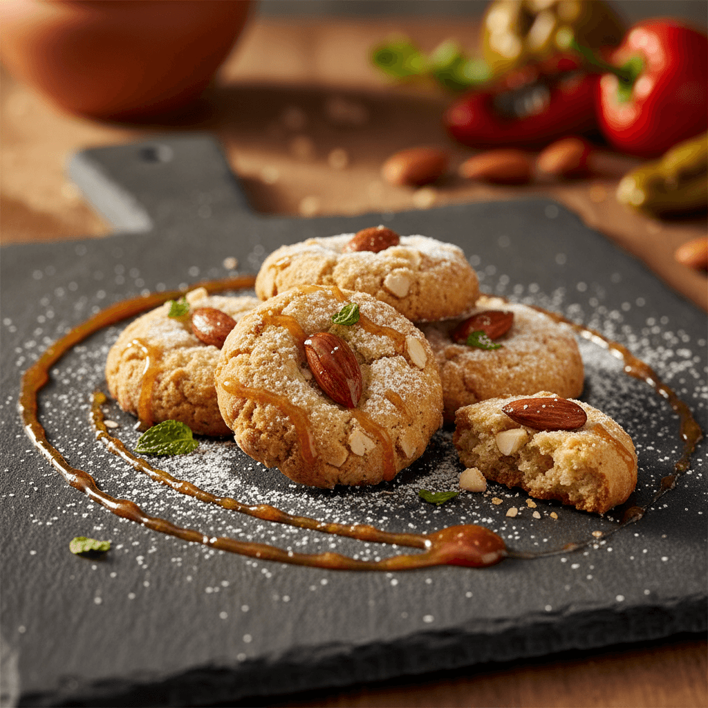 Bademli Gevrek Kurabiye tarifi görseli - 12 kişilik, 123 TL maliyet