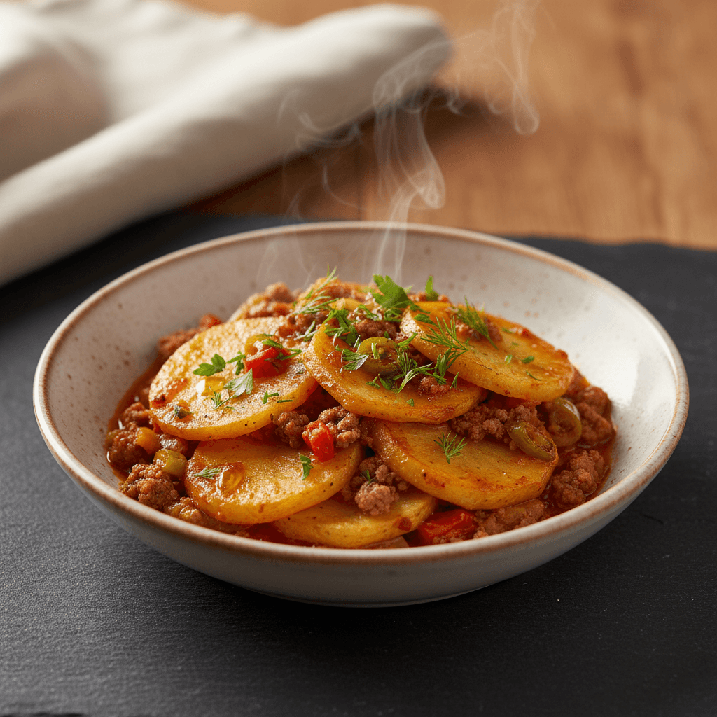 Patates Musakka tarifi görseli - 4 kişilik, 310 TL maliyet