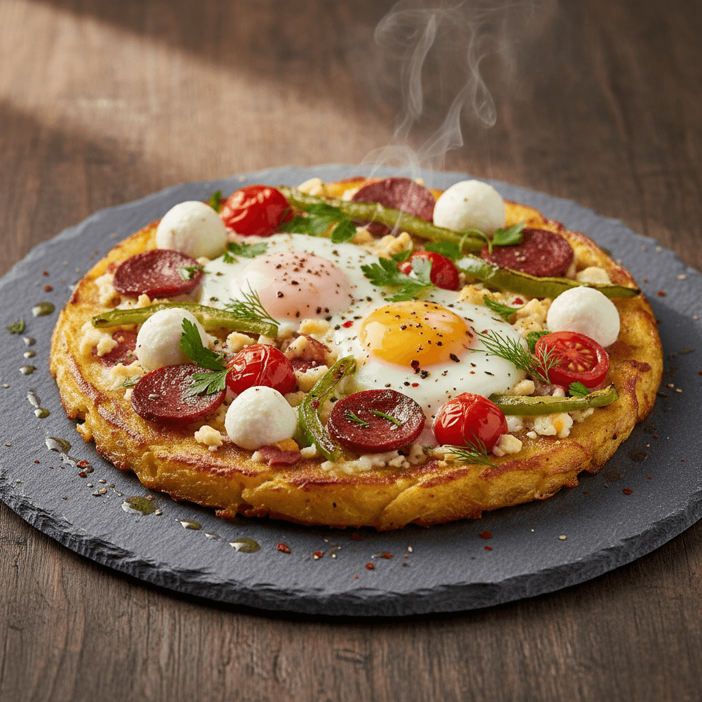 Yumurtalı Patates Pizzası tarifi görseli - 2 kişilik, 413 TL maliyet