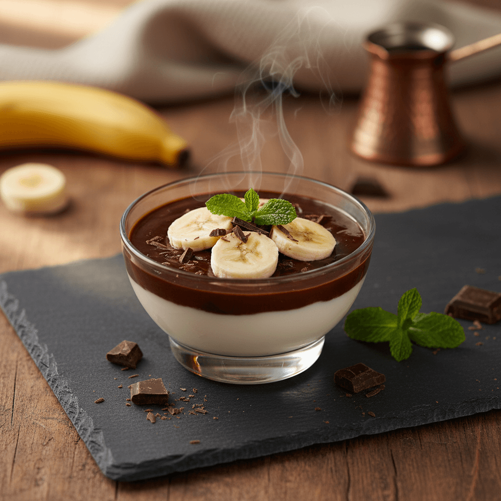 Çikolata Soslu Muhallebi tarifi görseli - 4 kişilik, 162 TL maliyet
