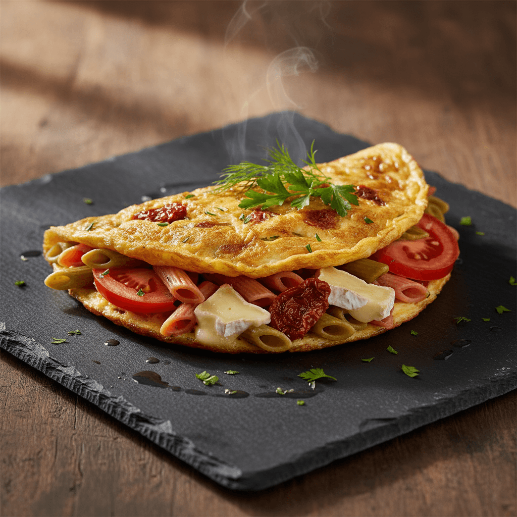 Makarnalı Omlet tarifi görseli - 6 kişilik, 515 TL maliyet