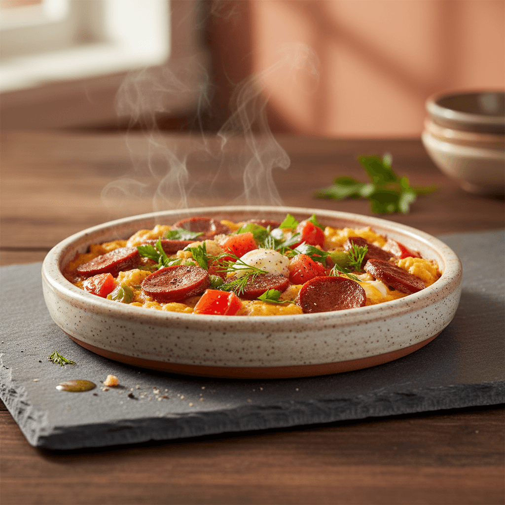 Sucuklu Menemen tarifi görseli - 2 kişilik 269 TL