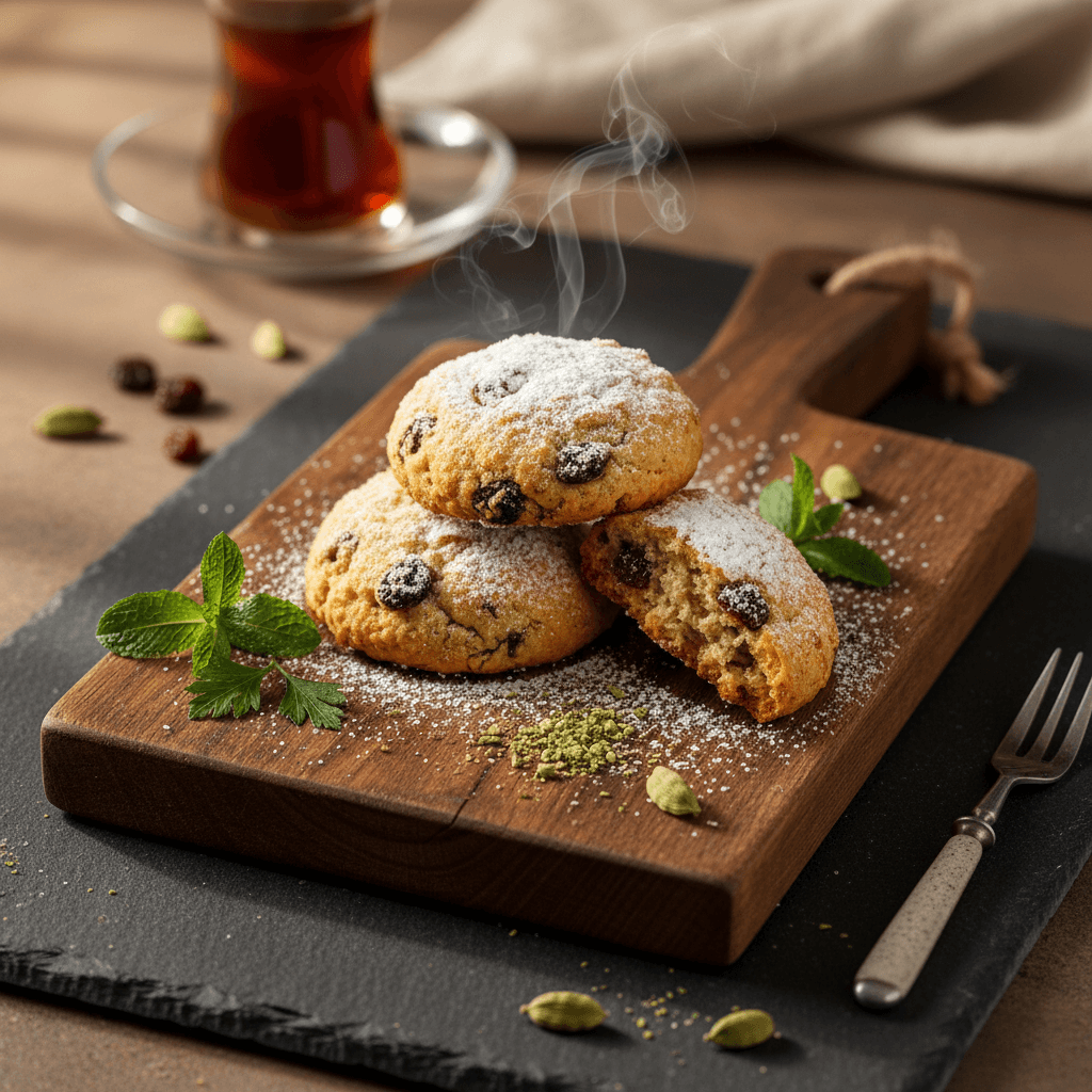 Kakuleli Kuru Üzümlü Kurabiye tarifi görseli - 24 kişilik, 156 TL maliyet