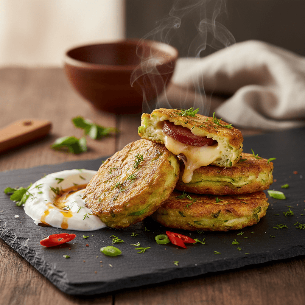 Cheddar Dolgulu Mücver tarifi görseli - 6 kişilik, 349 TL maliyet