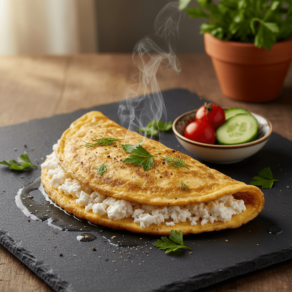 Peynirli Omlet tarifi görseli - 2 kişilik, 48 TL maliyet