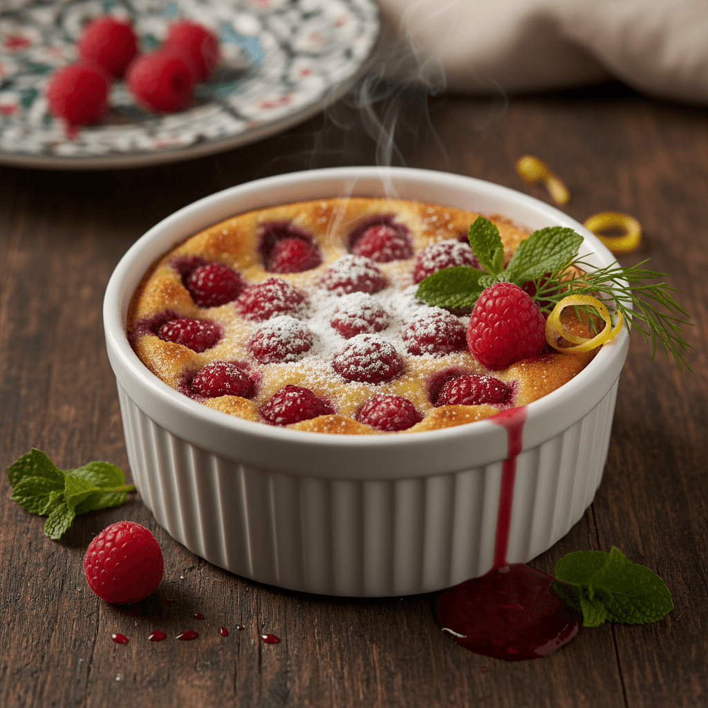 Frambuazlı Clafoutis tarifi görseli - 6 kişilik, 479 TL maliyet