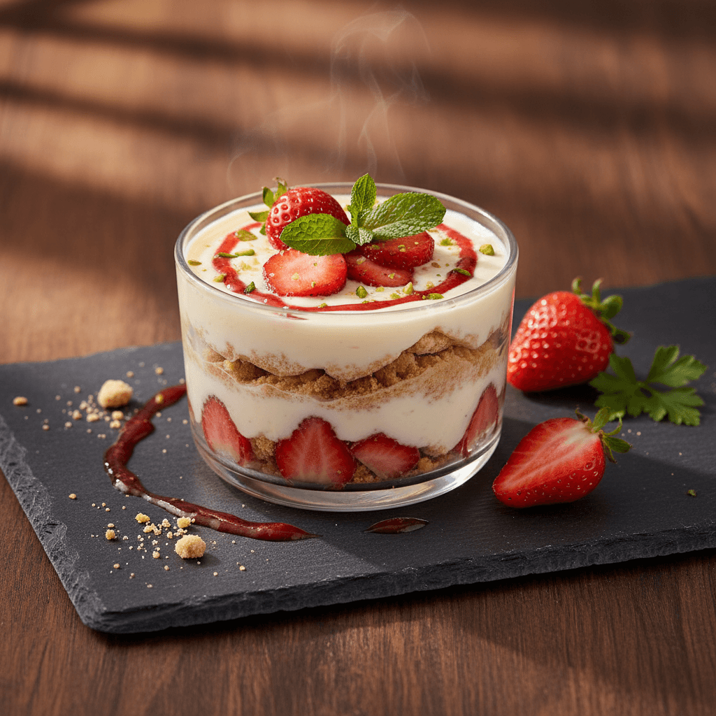 Çilekli Bisküvili Puding tarifi görseli - 8 kişilik, 297 TL maliyet