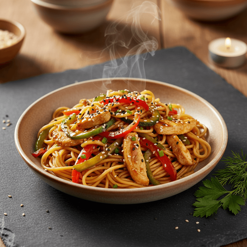 Tavuklu Noodle tarifi görseli - 1 kişilik
