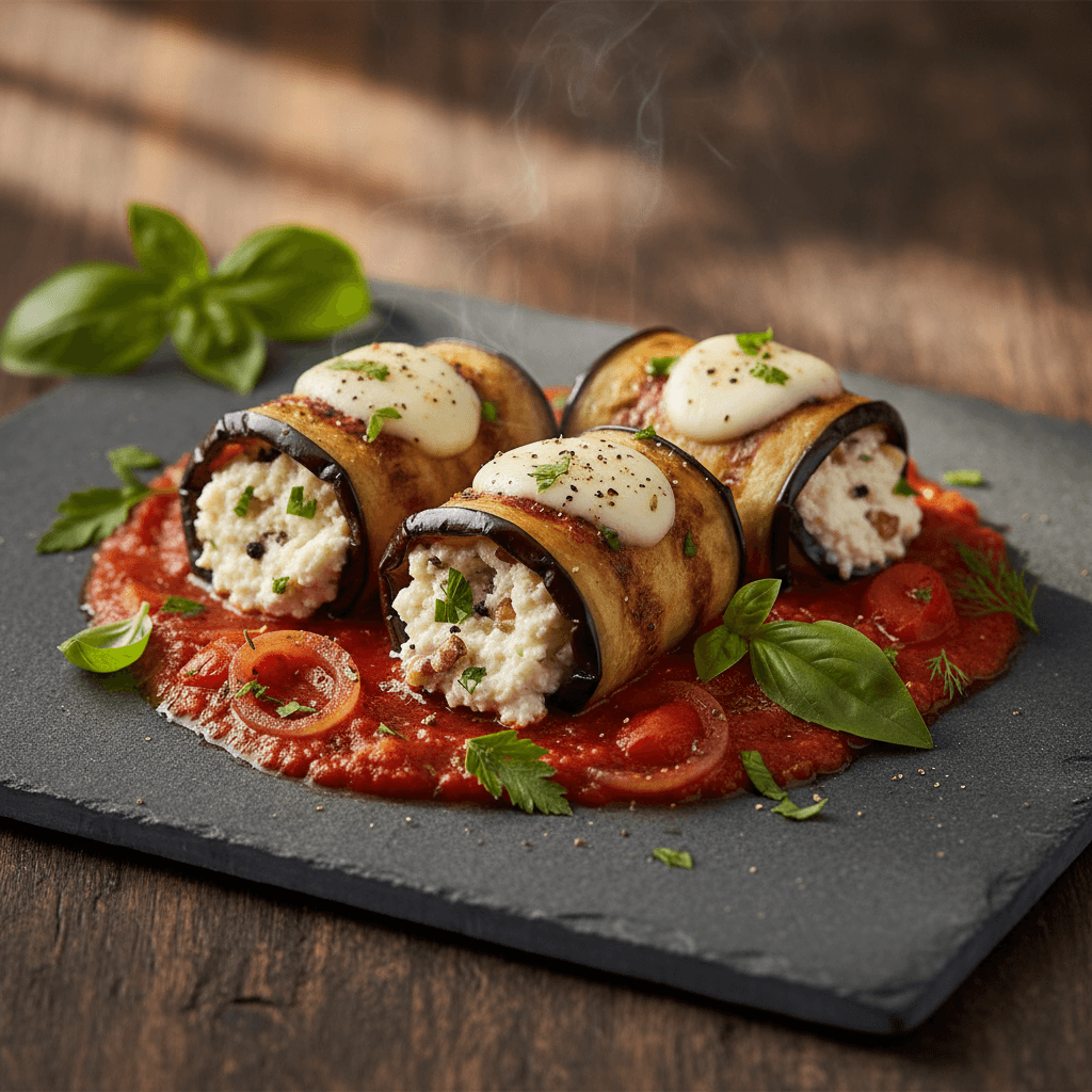 Peynirli Patlıcan Ruloları tarifi görseli - 4 kişilik, 643 TL maliyet