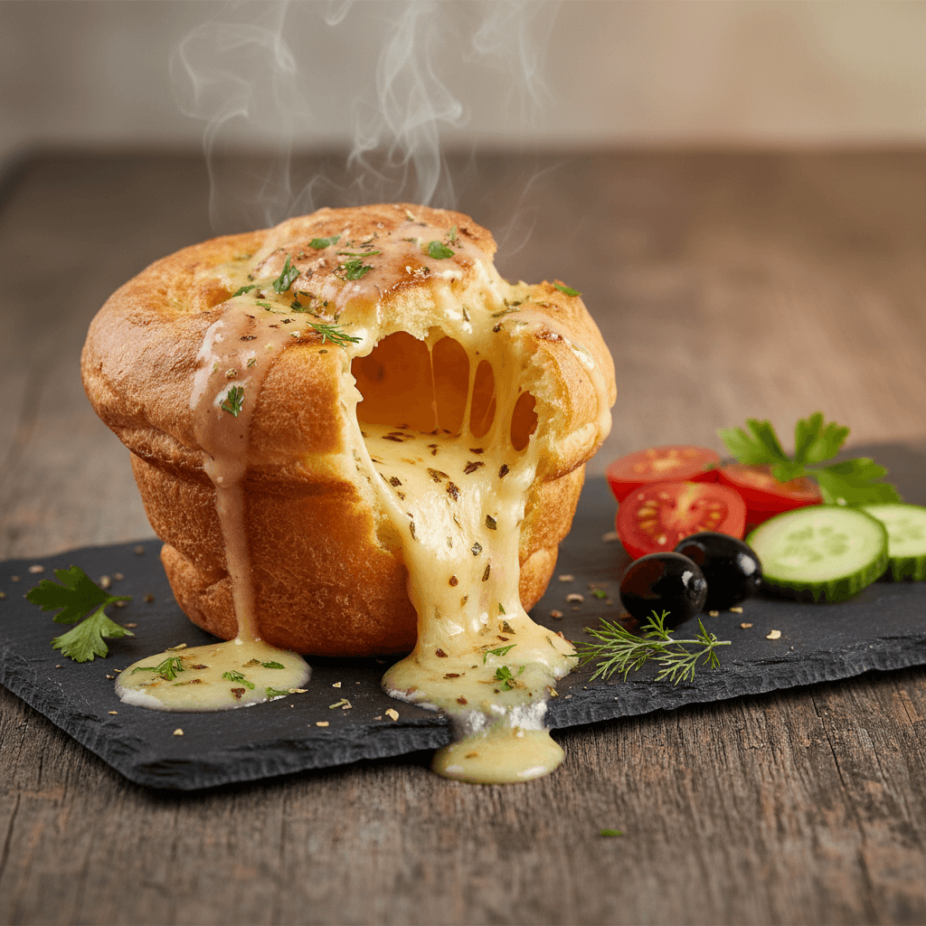 Kaşarlı Kahvaltılık Popover tarifi görseli - 6 kişilik, 90 TL maliyet