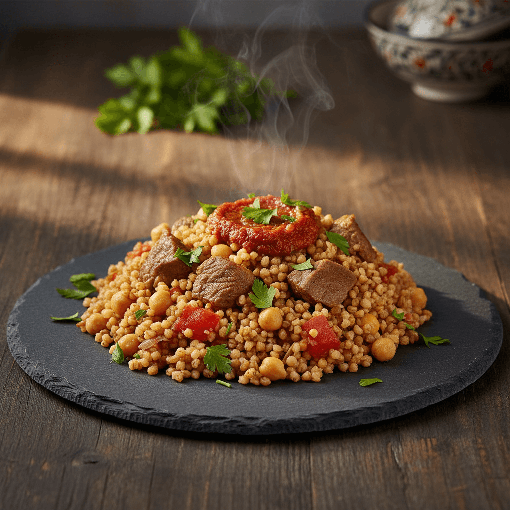Etli Firik Pilavı tarifi görseli - 8 kişilik, 763 TL maliyet