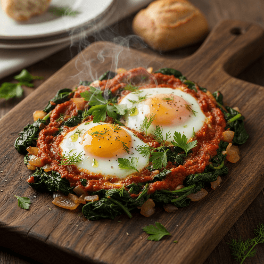 Ispanaklı Yumurta tarifi görseli - 2 kişilik, 99 TL maliyet