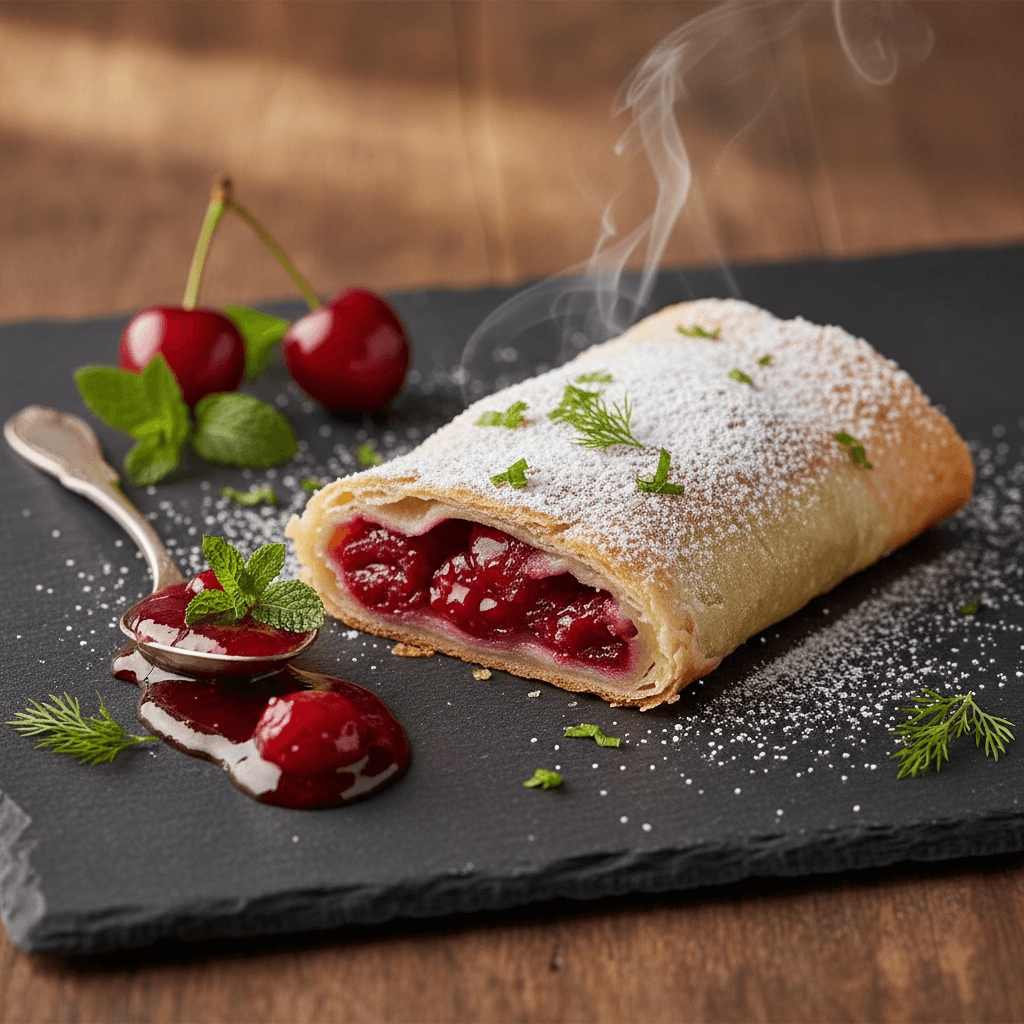 Vişneli Strudel tarifi görseli - 6 kişilik, 257 TL maliyet