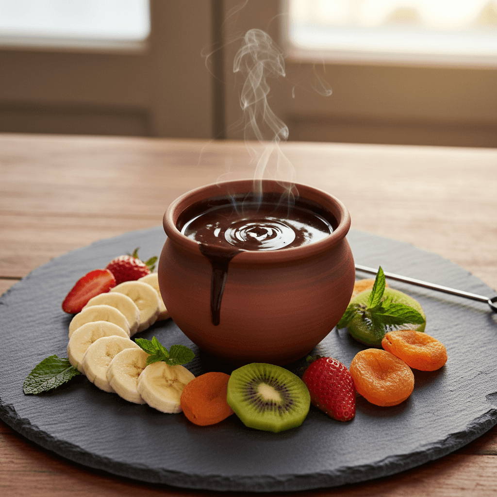 Meyveli Çikolata Fondüsü tarifi görseli - 4 kişilik, 621 TL maliyet