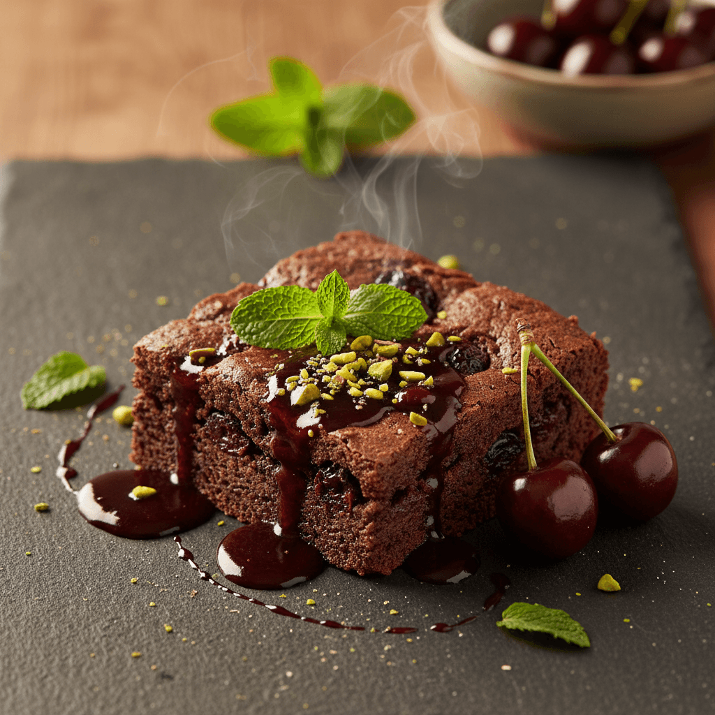 Vişneli Brownie tarifi görseli - 8 kişilik, 387 TL maliyet