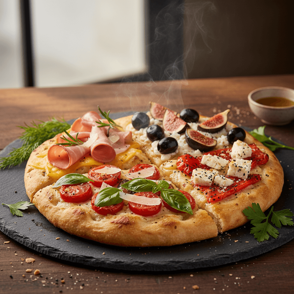 Dört Çeşit Focaccia tarifi görseli - 12 kişilik, 391 TL maliyet