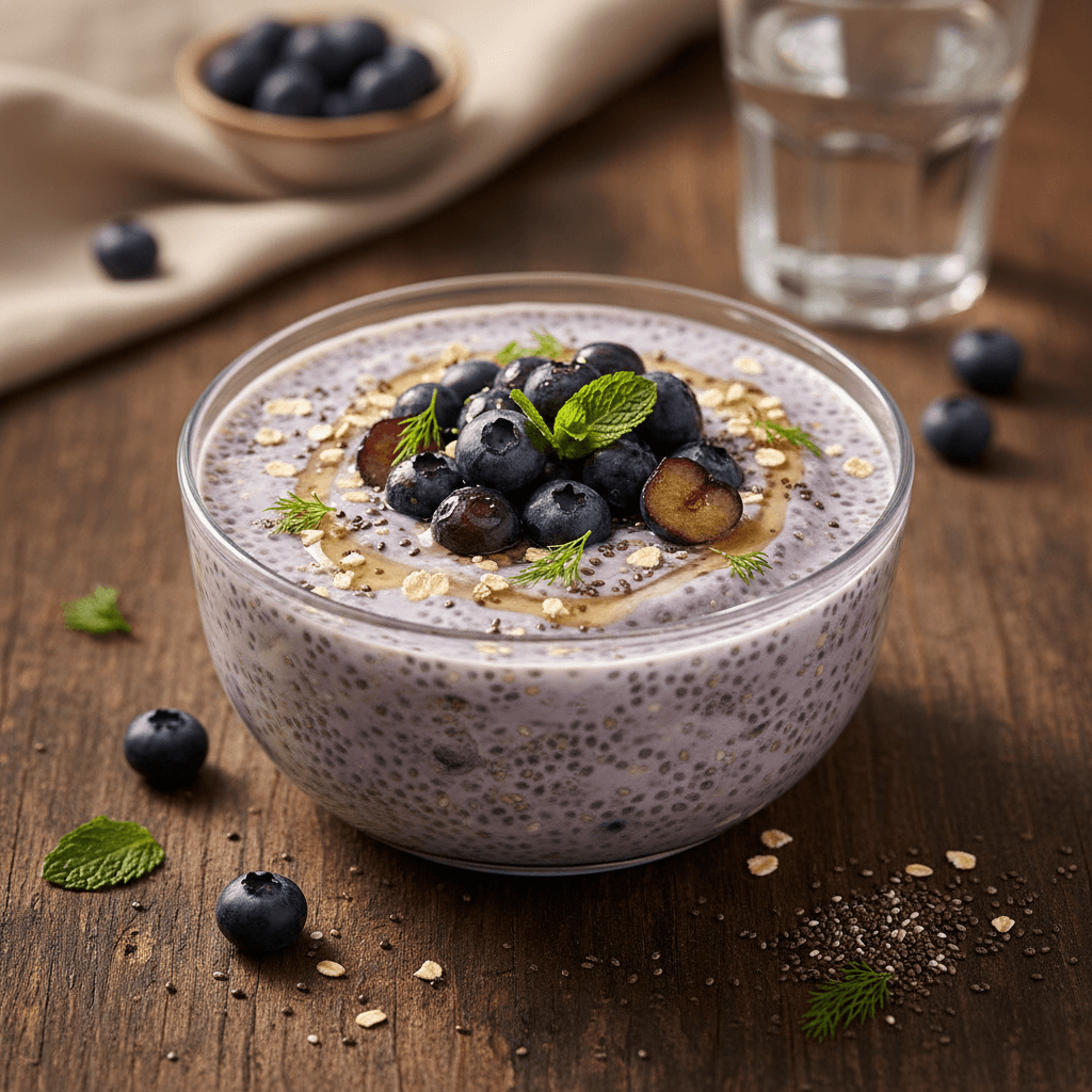 Yaban Mersinli Chia Puding tarifi görseli - 2 kişilik 169 TL