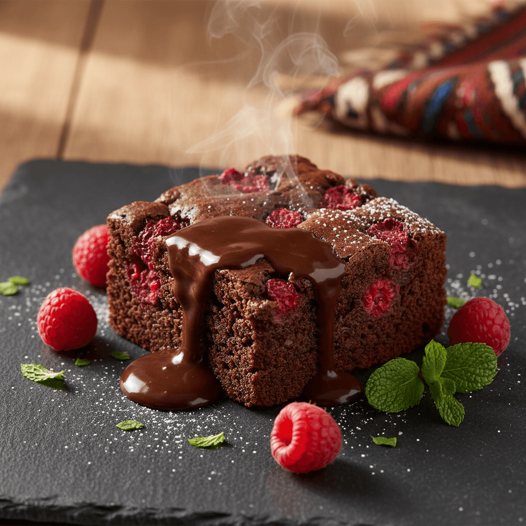 Frambuazlı Brownie tarifi görseli - 12 kişilik, 412 TL maliyet