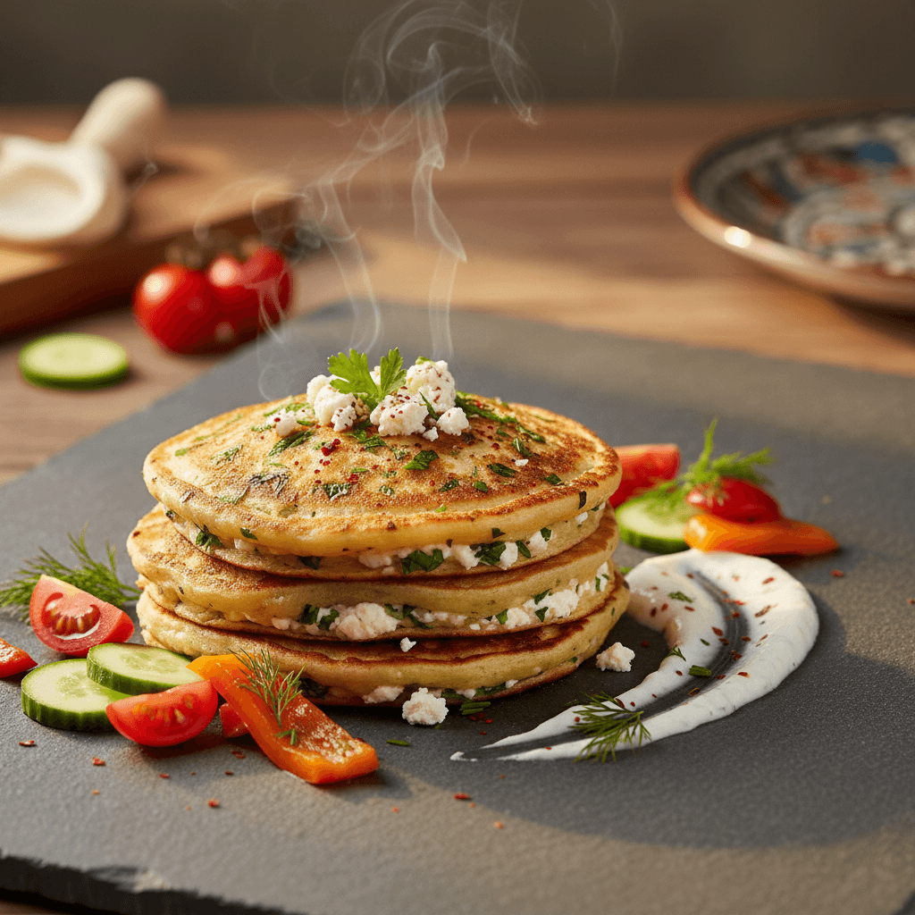 Peynirli Pancake tarifi görseli - 7 kişilik, 74 TL maliyet