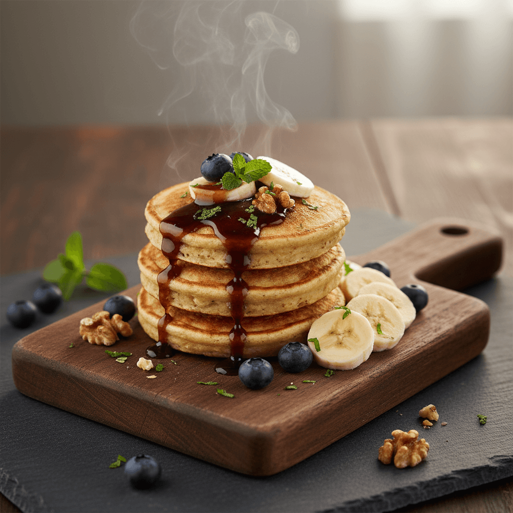 Muzlu Yulaf Ezmeli Pancake tarifi görseli - 4 kişilik, 75 TL maliyet