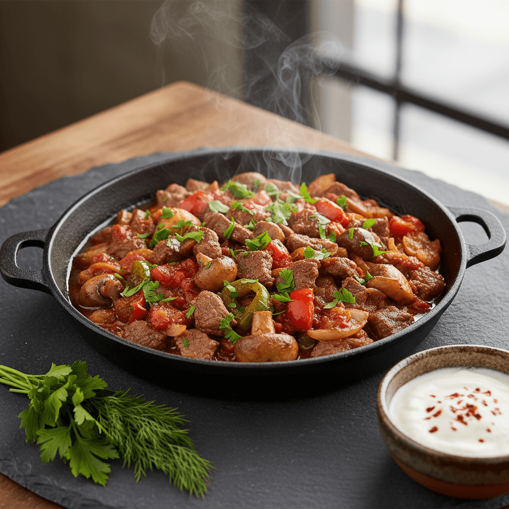 Mantarlı Çoban Kavurma tarifi görseli - 2 kişilik, 450 TL maliyet
