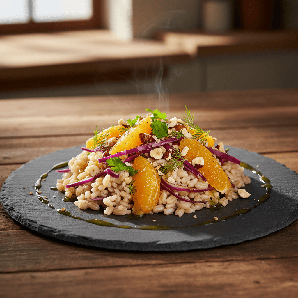 Portakallı Buğday Salatası tarifi görseli - 2 kişilik, 68 TL maliyet