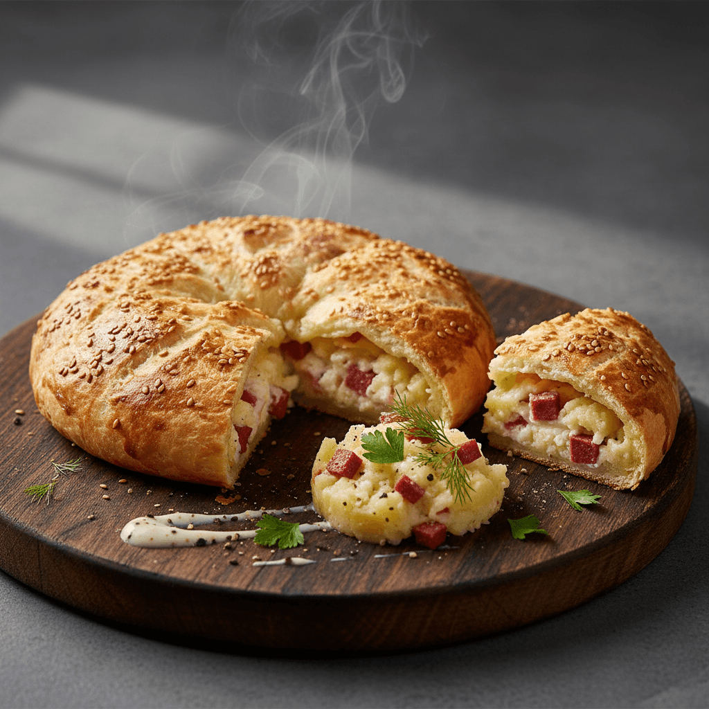 Patatesli Tepsi Poğaçası tarifi görseli - 6 kişilik, 464 TL maliyet
