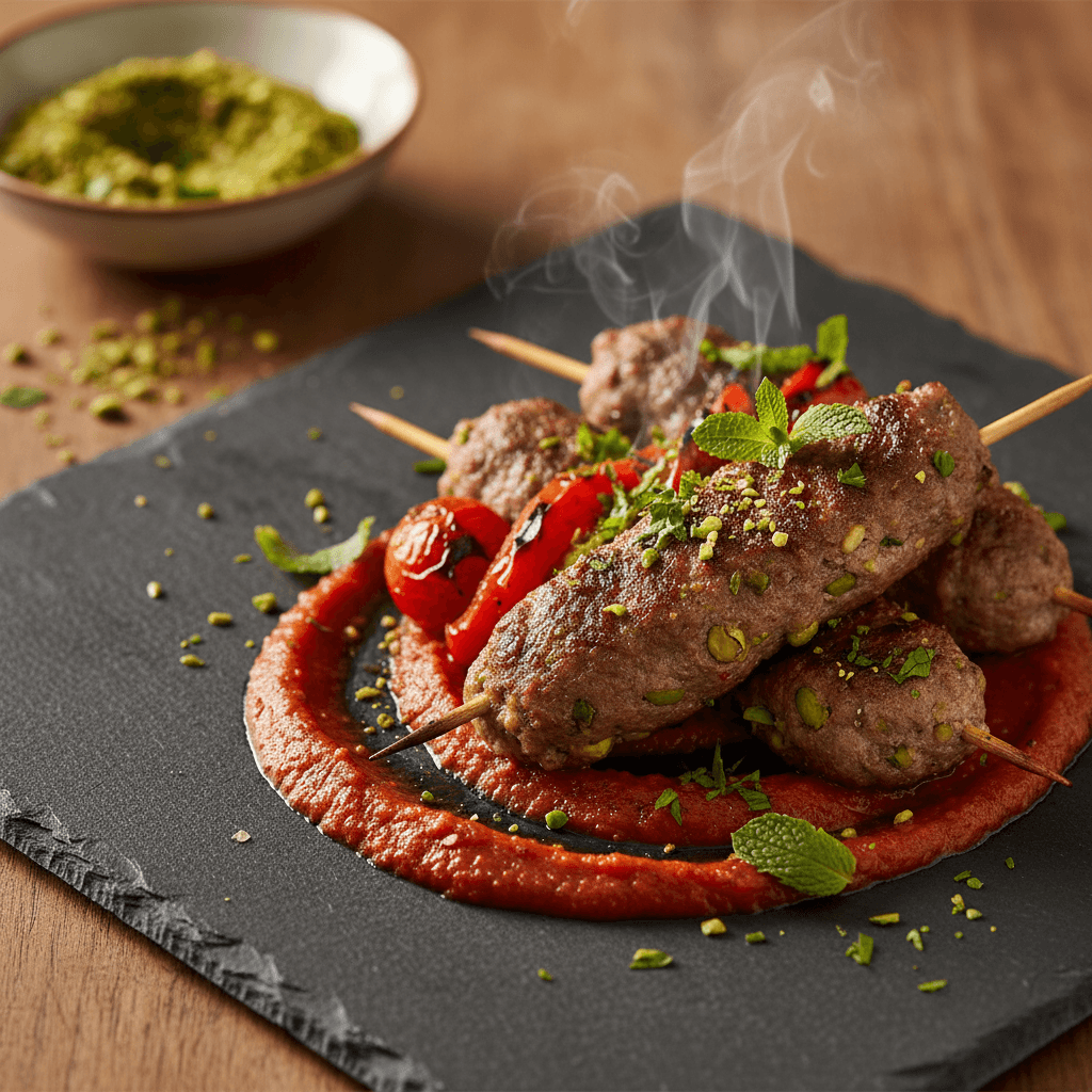Fıstıklı Şiş Köfte tarifi görseli - 4 kişilik, 500 TL maliyet