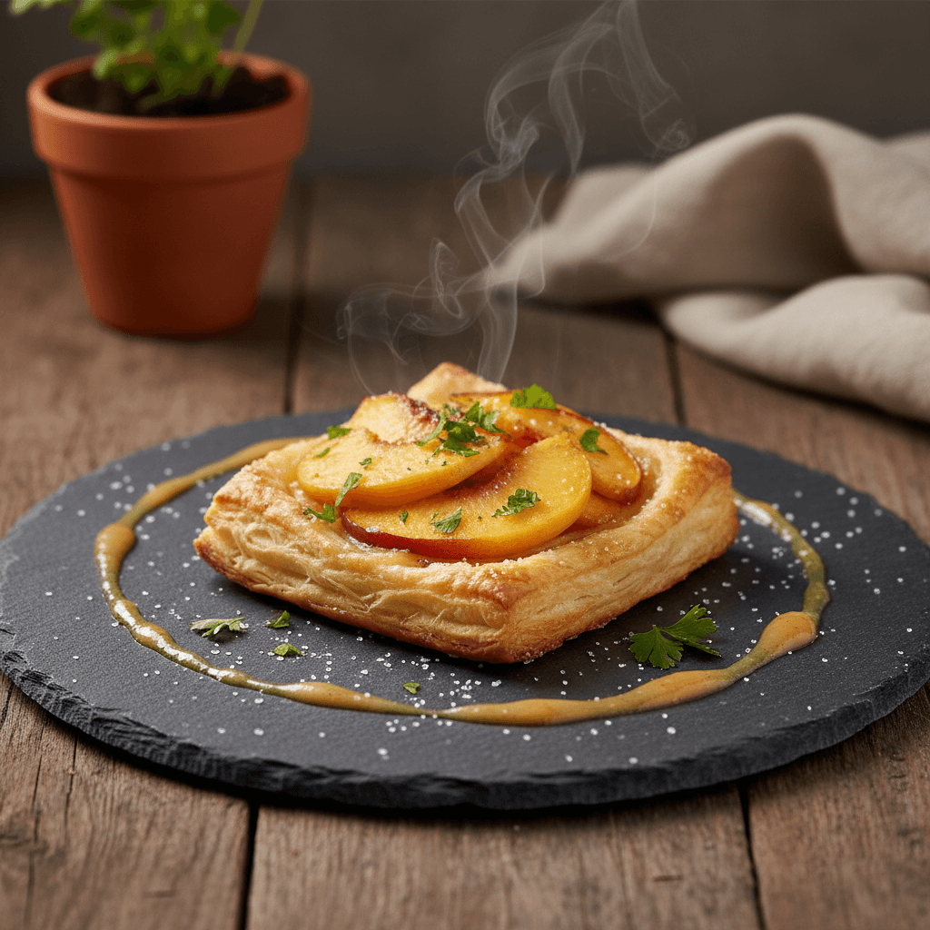 Şeftalili Milföy Tart tarifi görseli - 6 kişilik, 117 TL maliyet