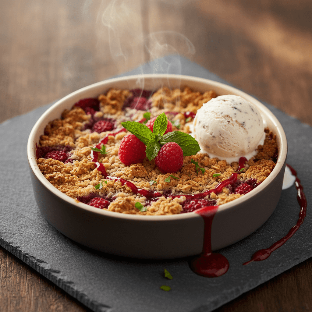 Frambuazlı Crumble tarifi görseli - 4 kişilik, 448 TL maliyet