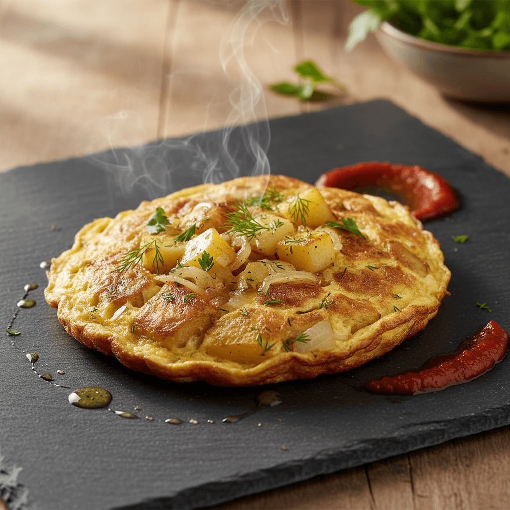 Patatesli Omlet tarifi görseli - 1 kişilik 49 TL