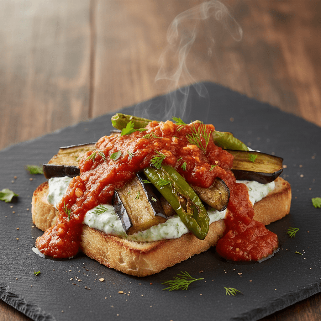 Domates Soslu Ekmek Üstü Kızartma tarifi görseli - 2 kişilik, 233 TL maliyet