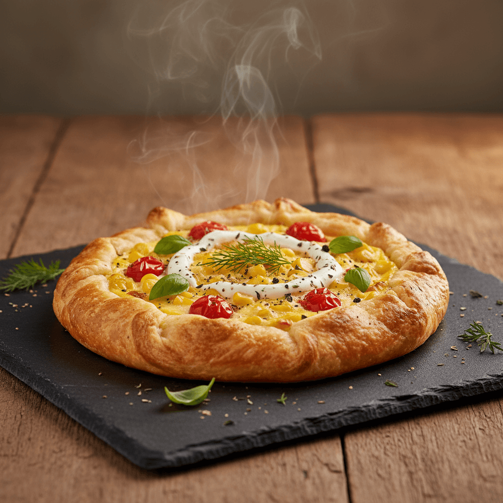 Domatesli Mısırlı Tart tarifi görseli - 4 kişilik, 258 TL maliyet