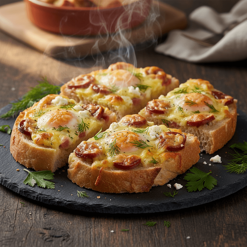 Pizza Tadında Yumurtalı Ekmek tarifi görseli - 2 kişilik, 234 TL maliyet