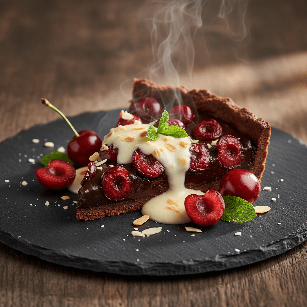 Çikolatalı Kirazlı Tart tarifi görseli - 8 kişilik, 519 TL maliyet