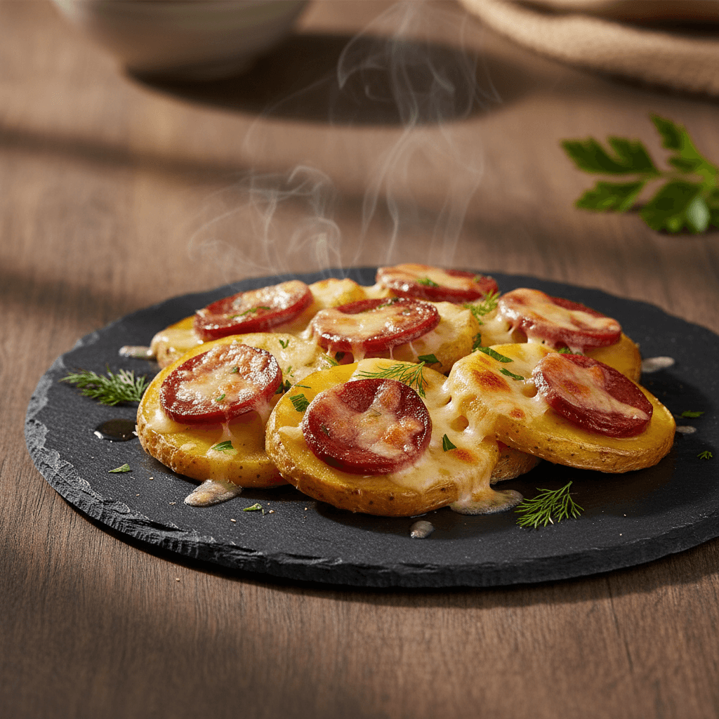 Sucuklu Patates Dilimleri tarifi görseli - 4 kişilik, 594 TL maliyet