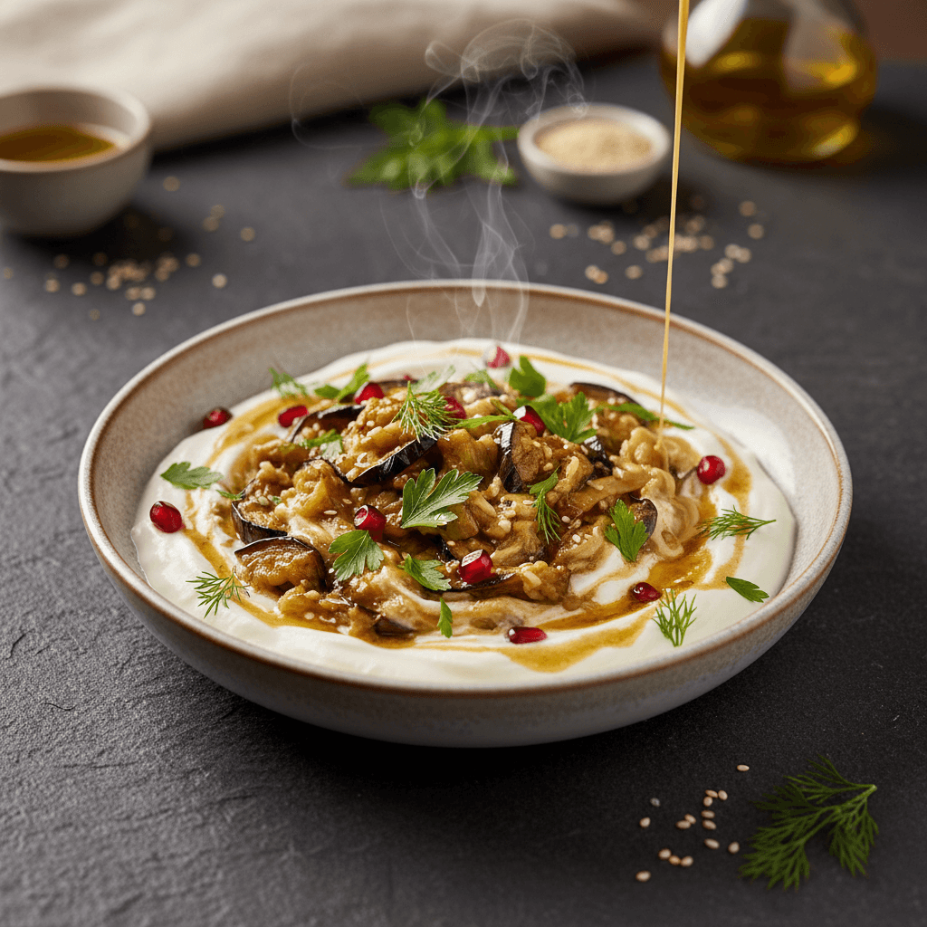 Tahinli Yoğurtlu Patlıcan tarifi görseli - 1 kişilik, 75 TL maliyet