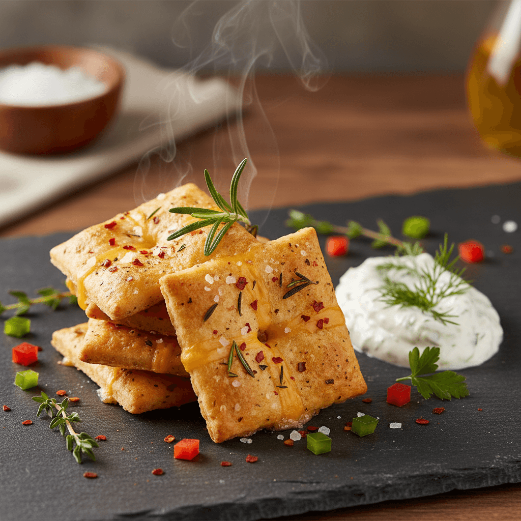 Peynirli Baharatlı Kraker tarifi görseli - 12 kişilik, 440 TL maliyet