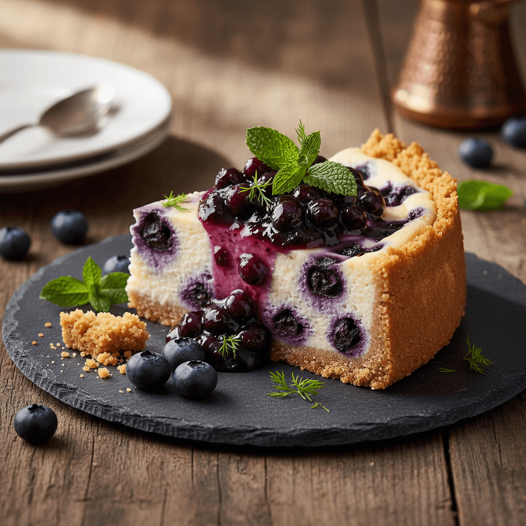 Yaban Mersinli Cheesecake tarifi görseli - 12 kişilik, 873 TL maliyet