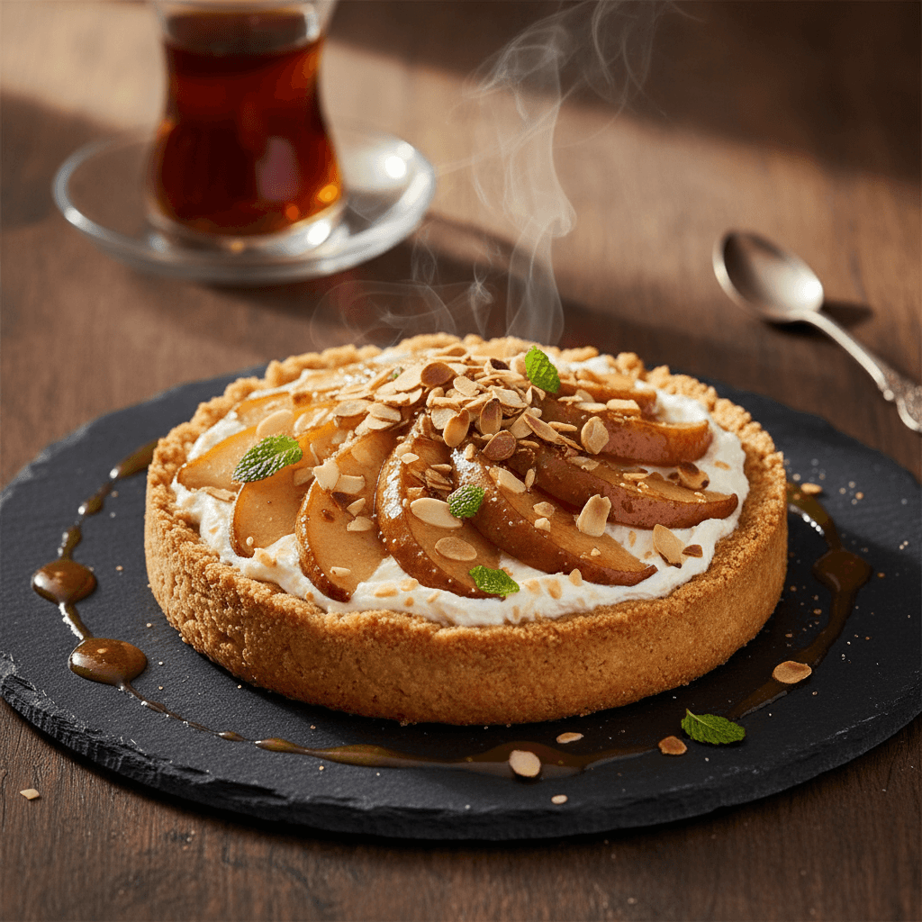 Bademli Armutlu Tart tarifi görseli - 6 kişilik, 527 TL maliyet