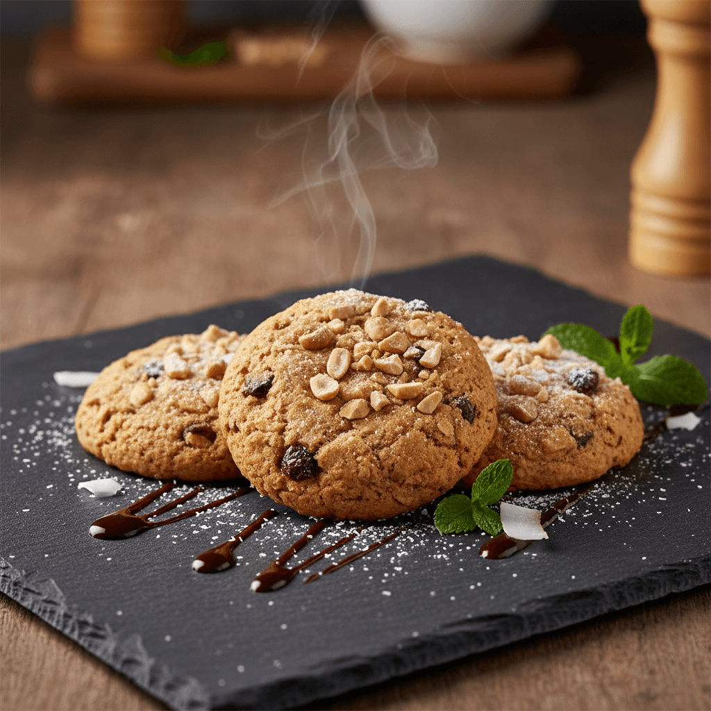 Kavrulmuş Fıstıklı Yulaflı Cranberryli Bisküvi tarifi görseli - 12 kişilik