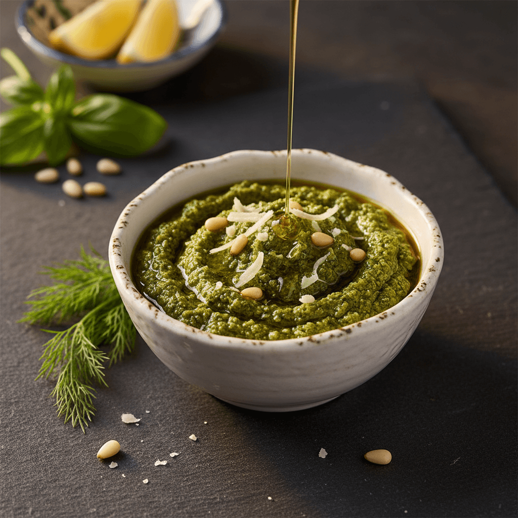 Ev Yapımı Pesto Sos tarifi görseli - 2 kişilik, 193 TL maliyet
